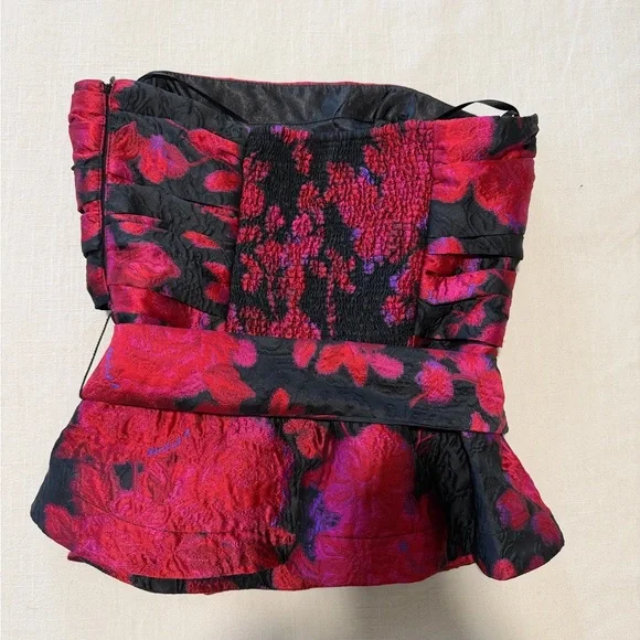 White House Black Market Black Satin Top - Picture 2 of 8